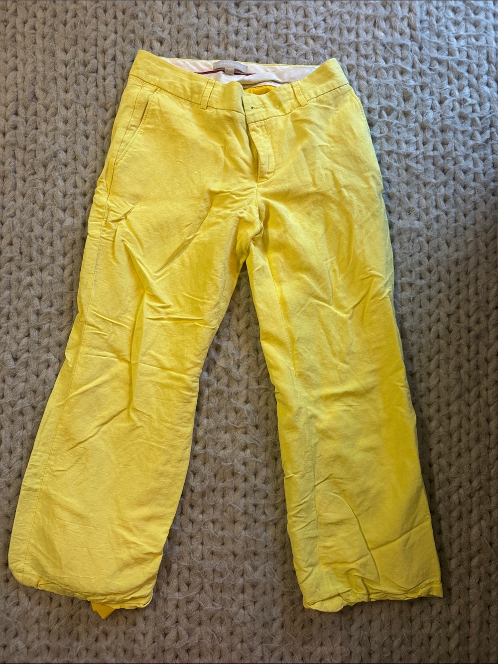 Women’s Banana Repulic Yellow Casual Linen Pants